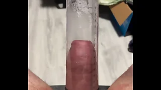 Penis pump play young Dick